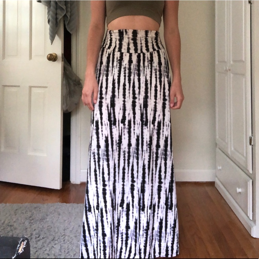 Tie-Dyed Maxi Skirt